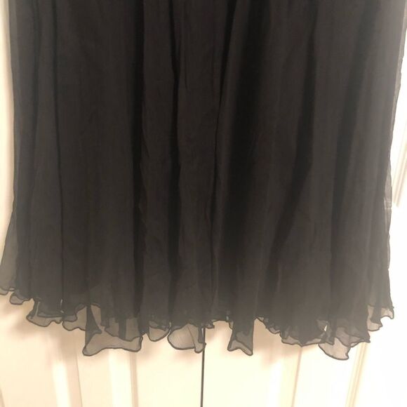 Tadashi Collection Black Silk Tea Length Dress - Picture 3 of 9